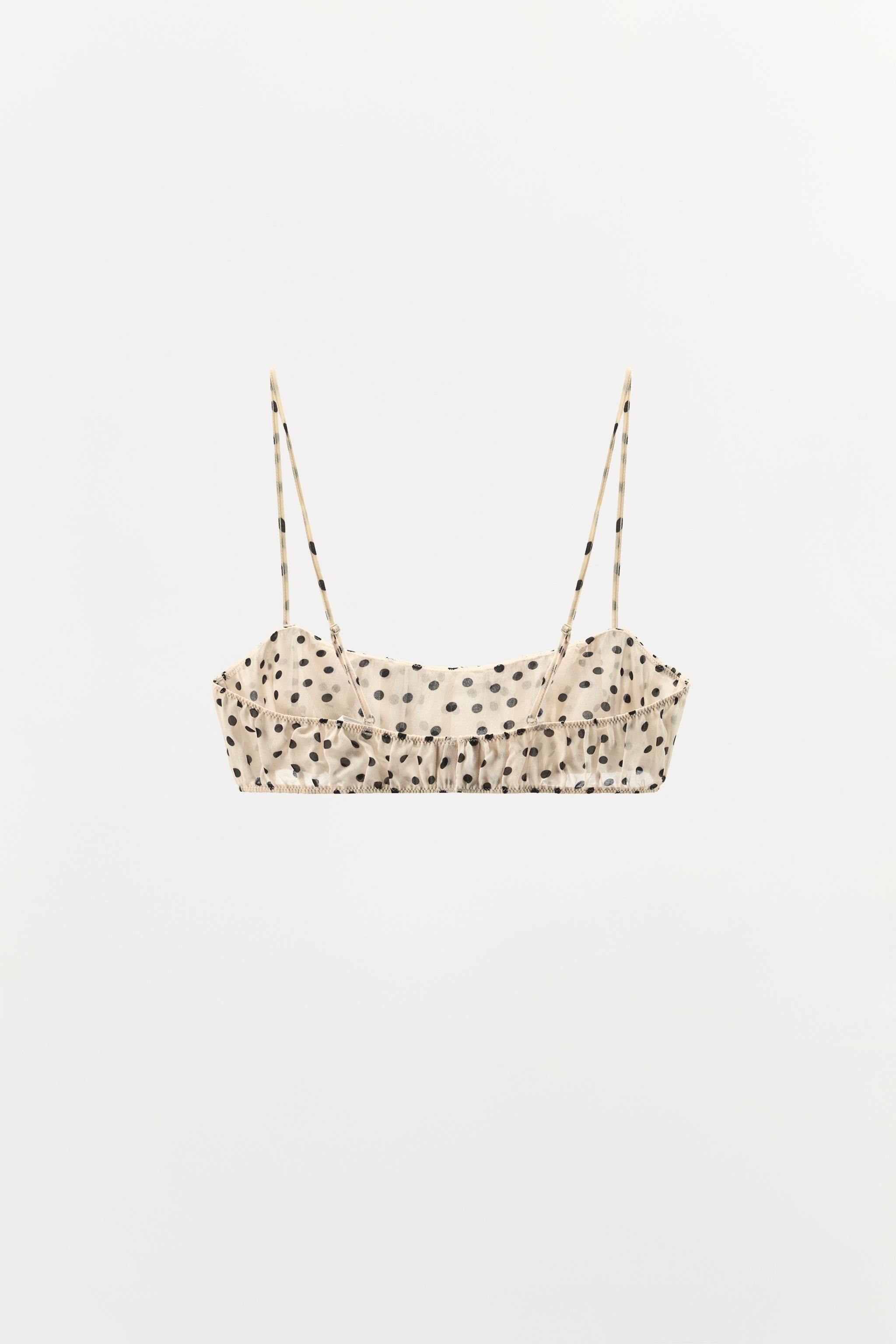 POLKA DOT PRINT CROP TOP