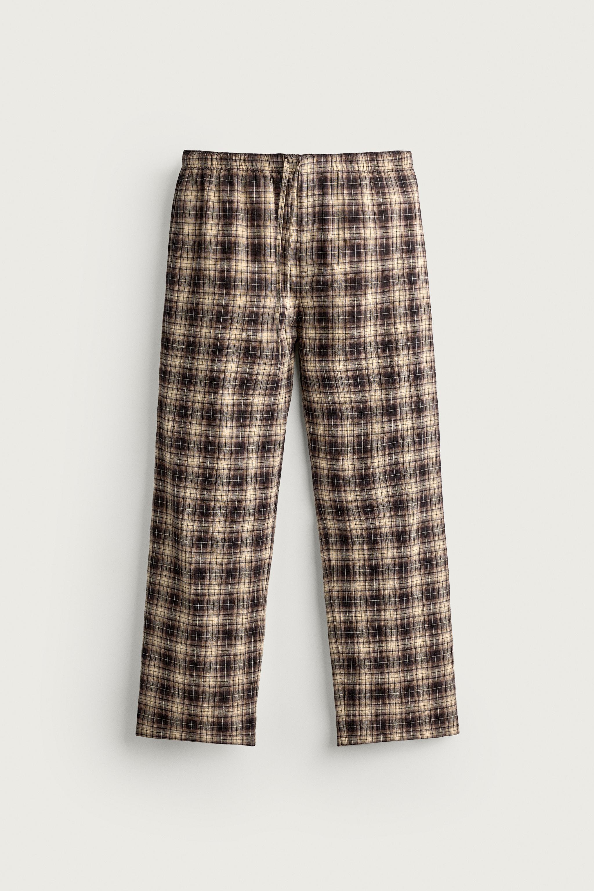 PANTALON DÉCONTRACTÉ À CARREAUX TEXTURÉS