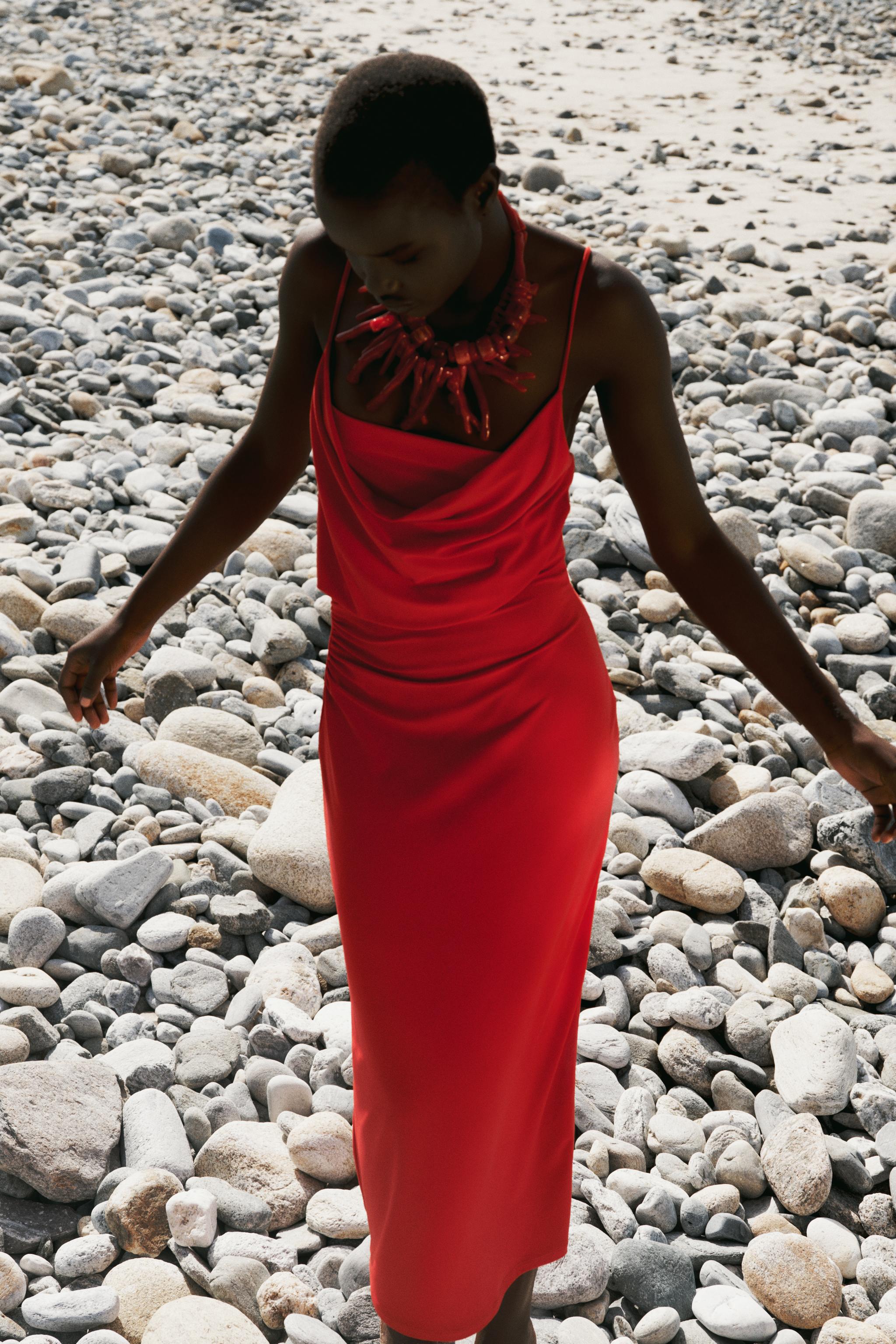 Buy SOLEDI® New Winter Dress Women's Woolen Dress Plus Size Tank Dress Bow Dress  Women XXXXL Red at