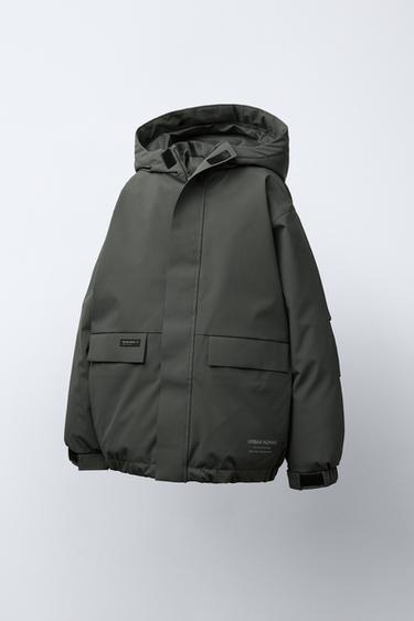 DOUDOUNE 50% PLUME ET 50% DUVET DÉPERLANTE ÉTIQUETTE - Plomb foncé de Zara - Image 1