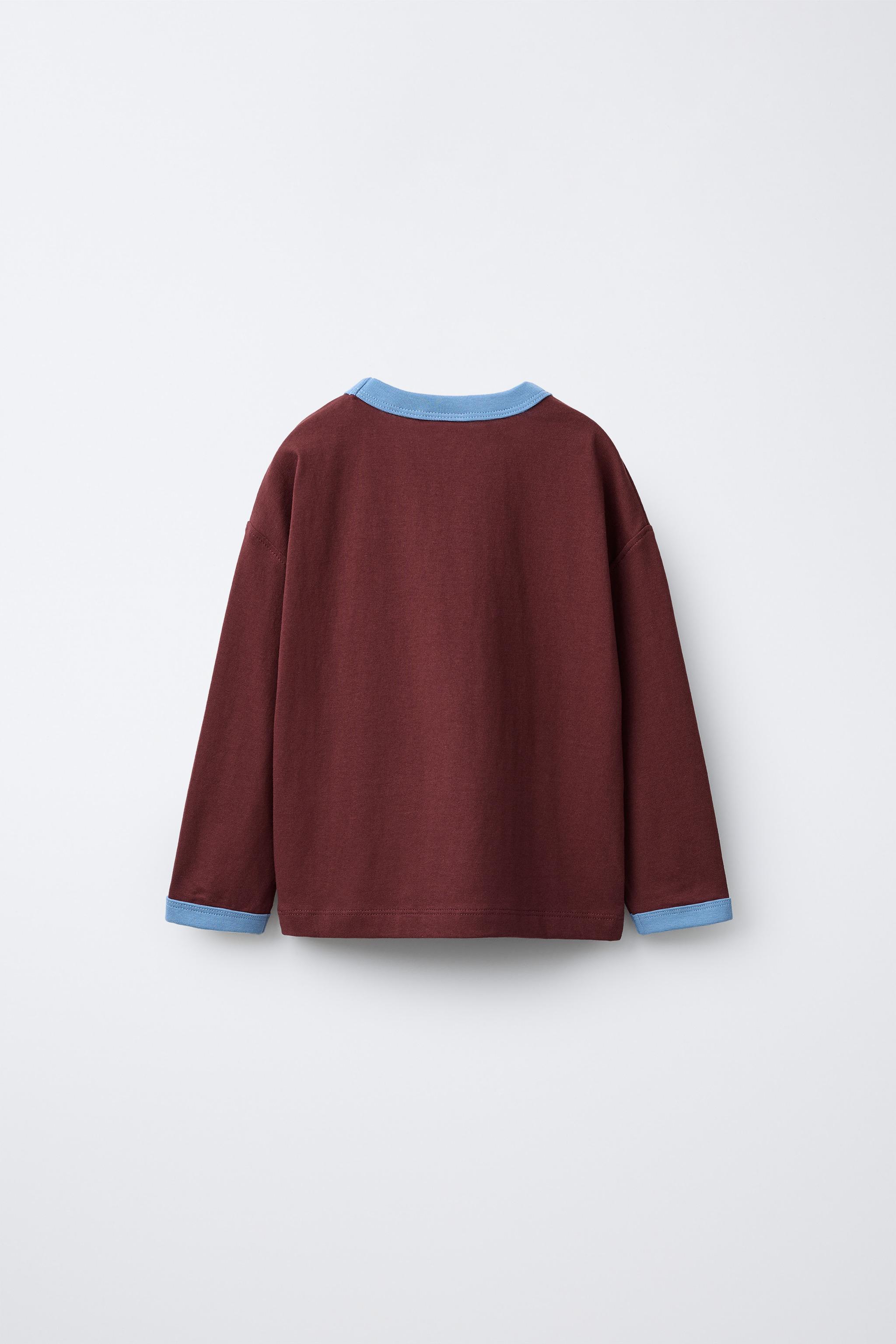 LOT DE DEUX T-SHIRTS UNIS AVEC LISERÉS