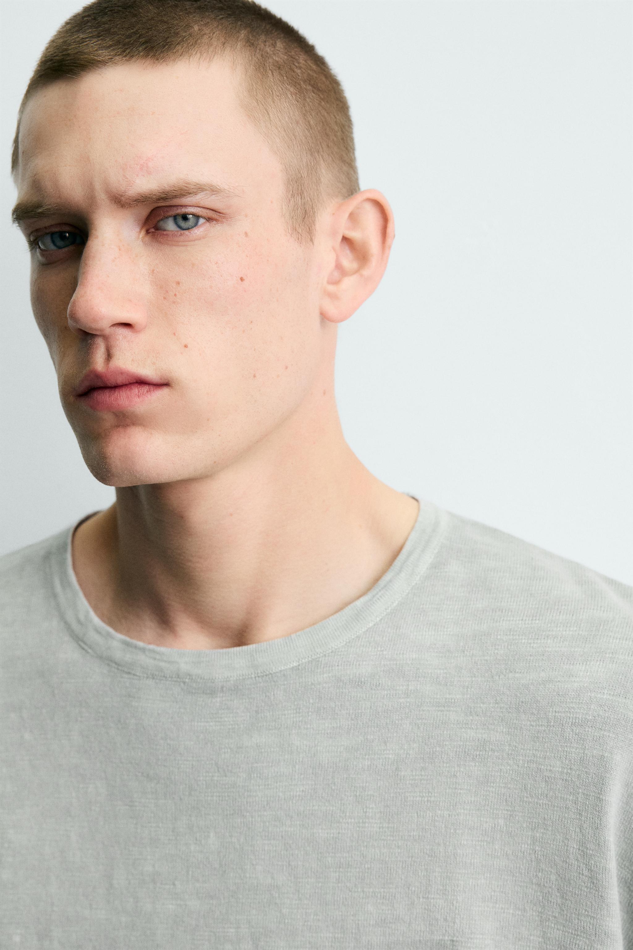 FLAMÉ TEXTURED KNIT T-SHIRT