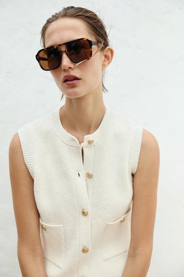 PLAIN KNIT TOP - White by Zara
