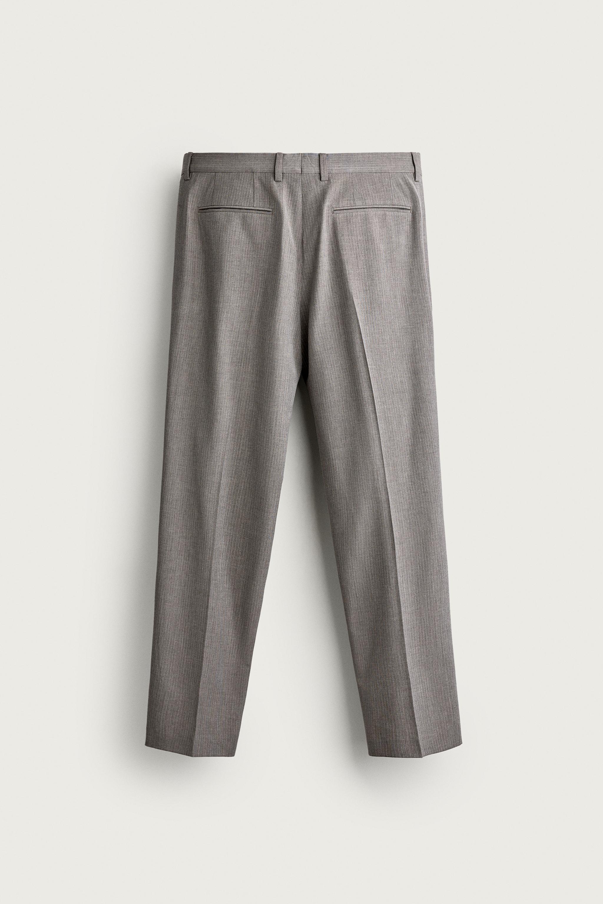 Zara ÇİZGİLİ REGULAR FIT TAKIM PANTOLONU görsel 6