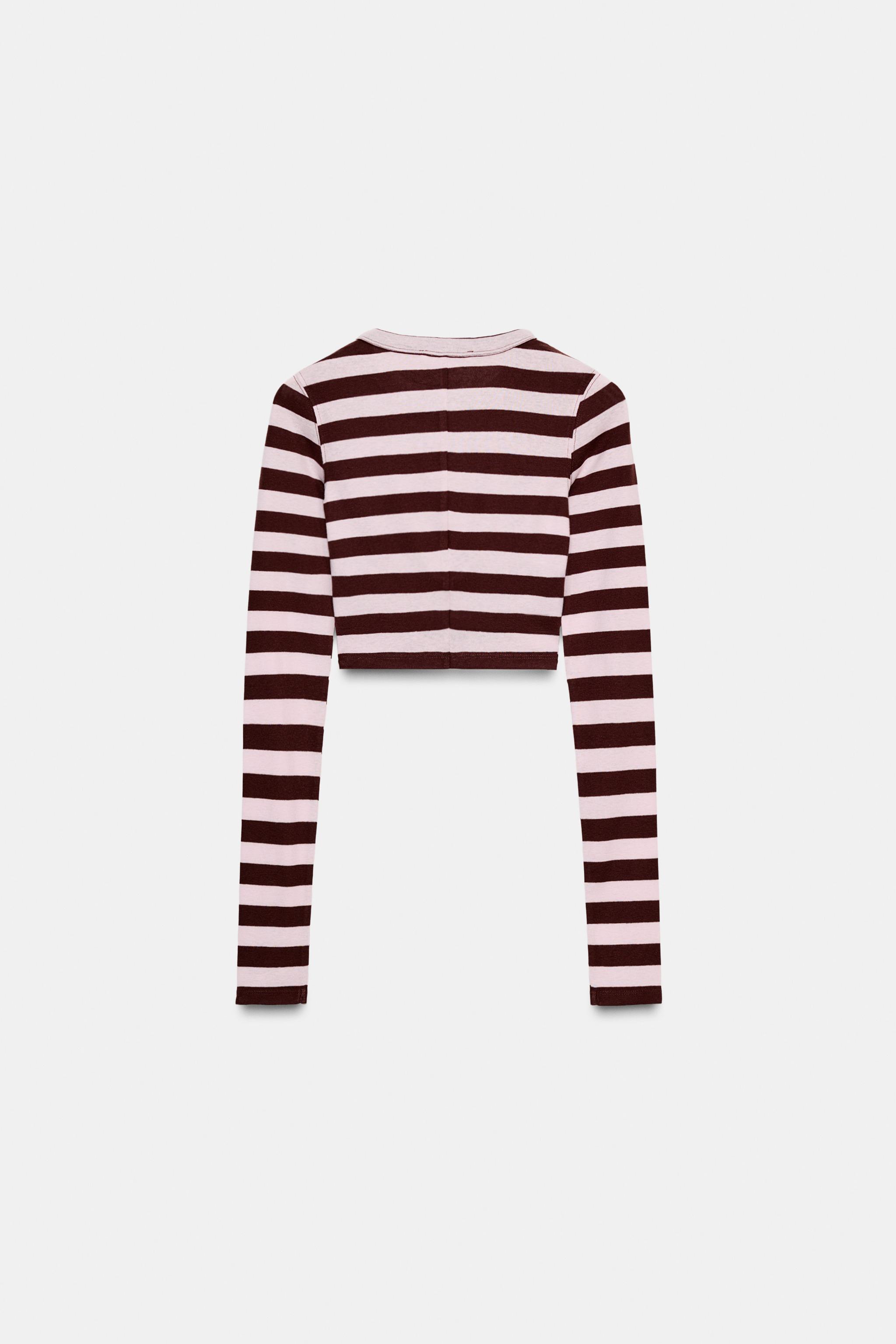 TOP CROPPED RAYURES