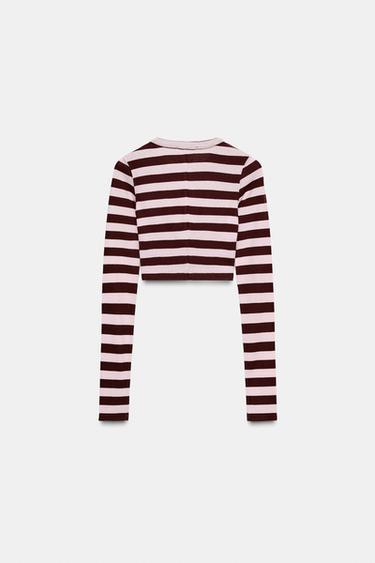 STRIPED CROP TOP - striped by Zara - Image 5
