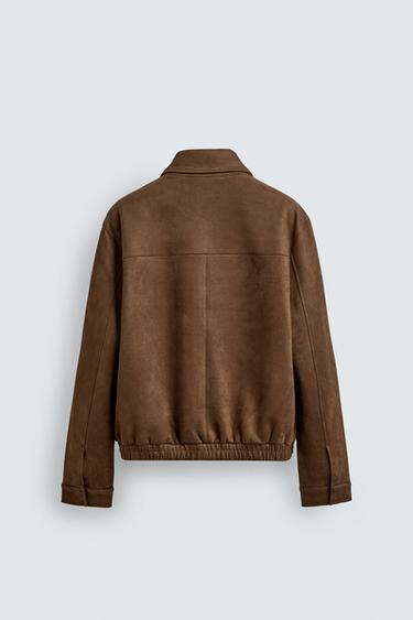 BLOUSON EFFET DAIM - Cognac de Zara - Image 7