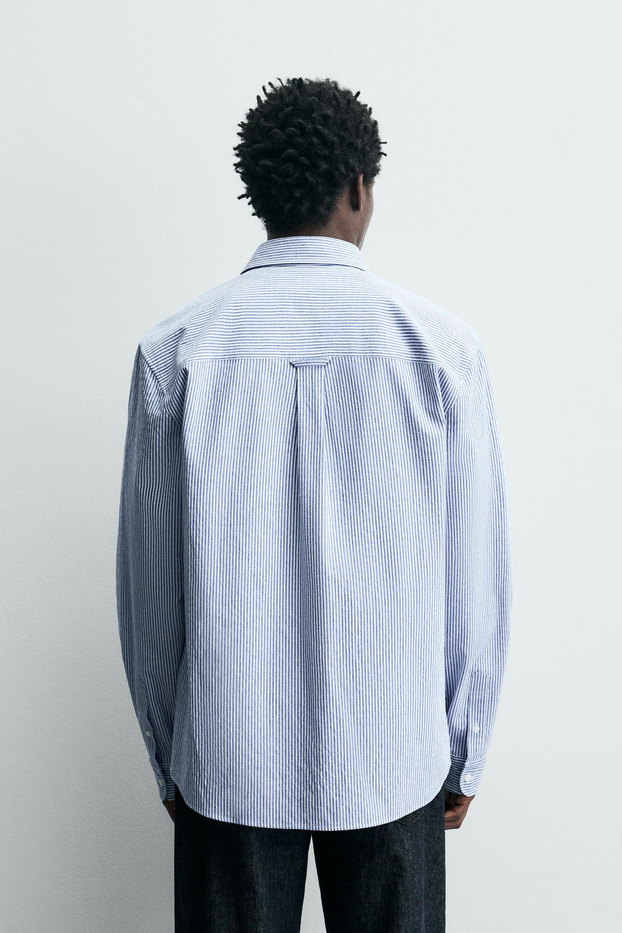 CHEMISE À RAYURES EFFET FROISSÉ
