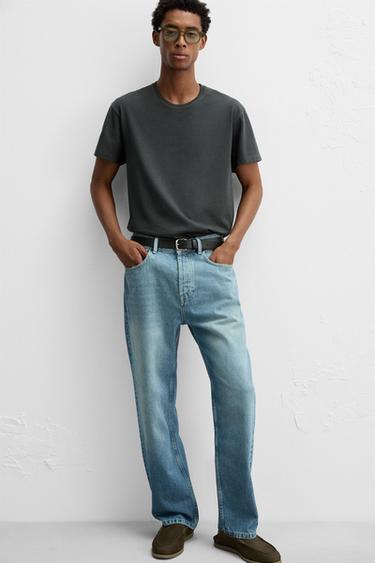 JEAN COUPE DROITE LONGUEUR CHEVILLE - Bleu moyen de Zara - Image 4
