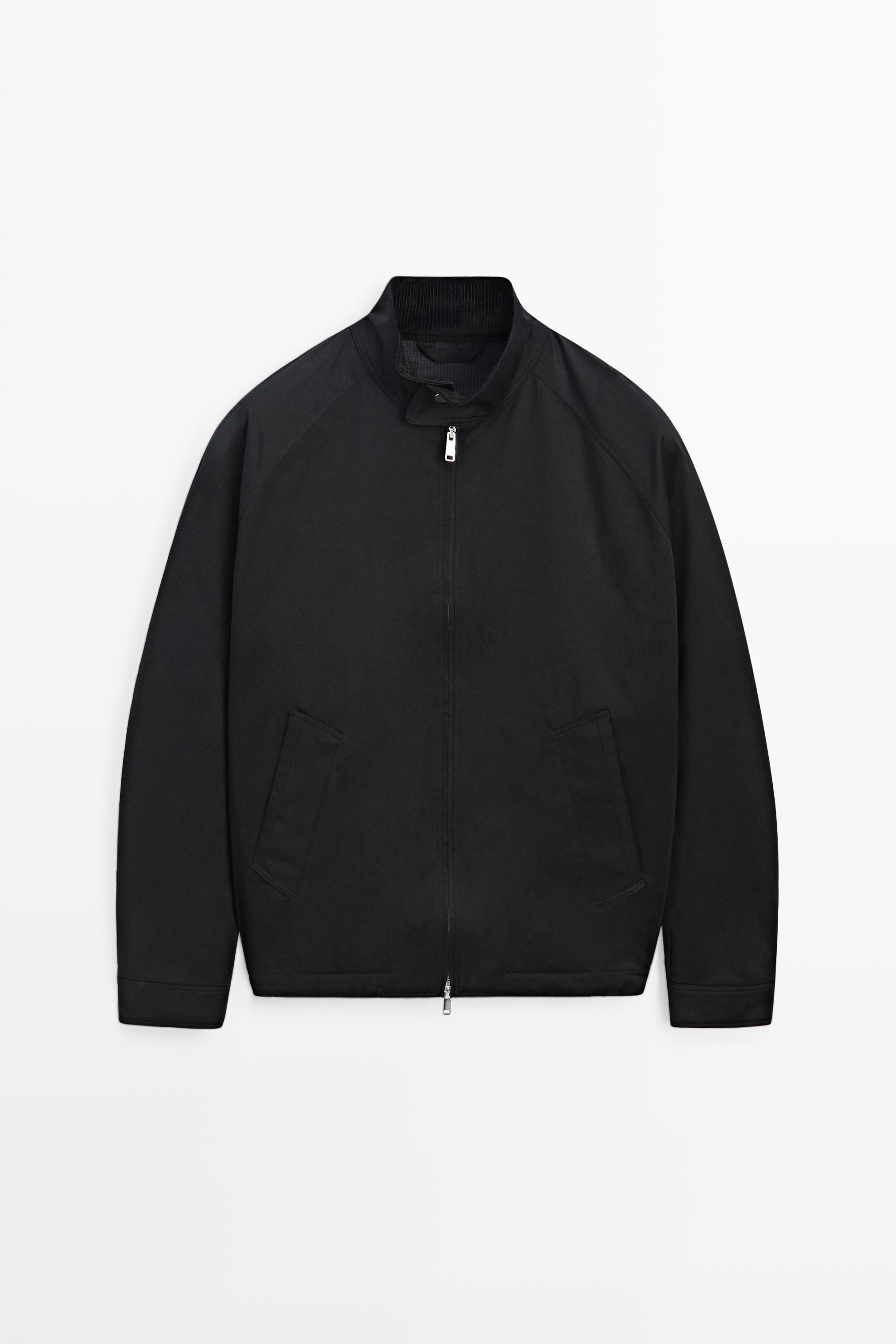 Bomber jacket with collar detail