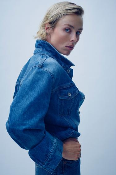 VESTE EN JEAN TRF - Bleu de Zara - Image 1