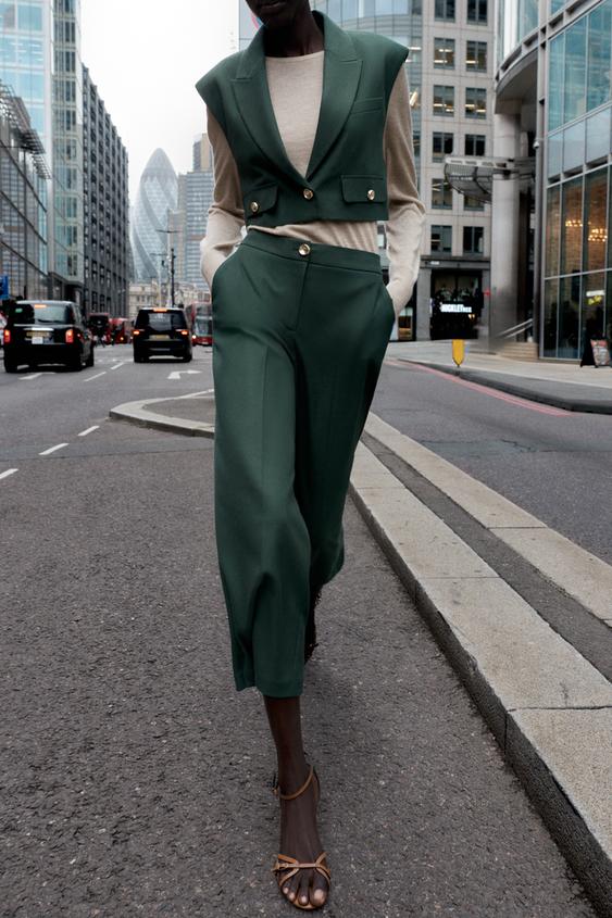 Palazzo Verde Bandera Outfit PantalÃ³n Verde Esmeralda Ideas De