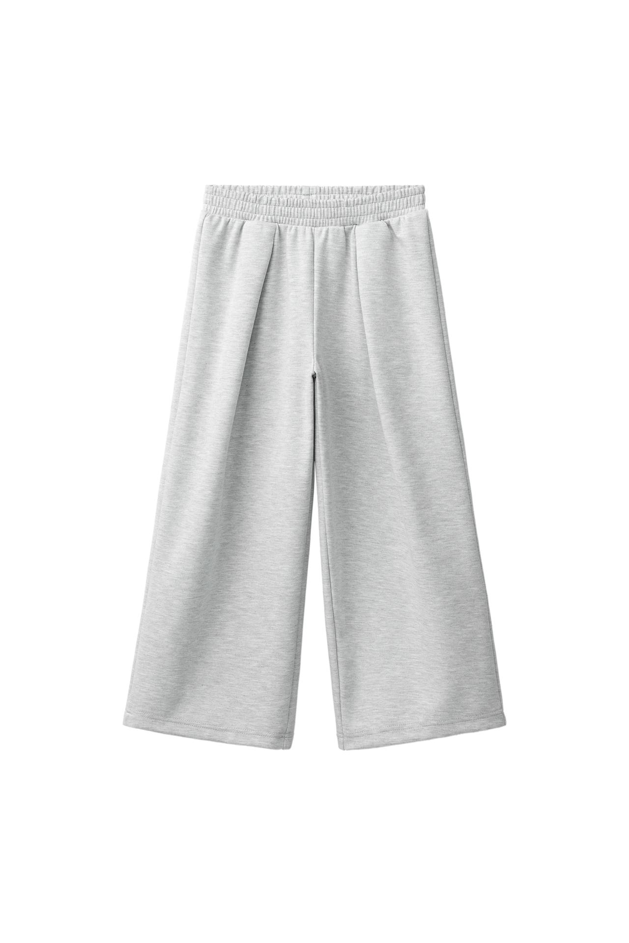 INTERLOCK WIDE-LEG TROUSERS WITH PLEATS