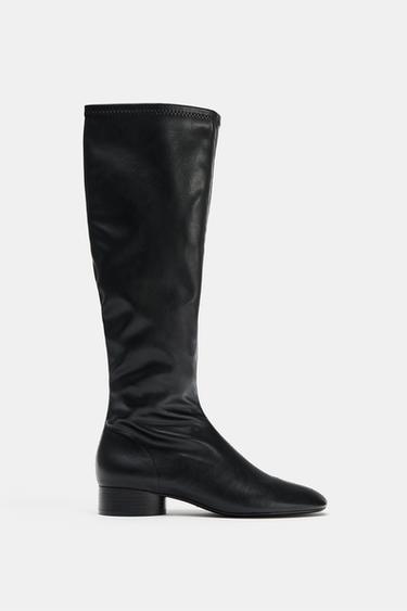 BOTTES PLATES STRETCH - Noir de Zara