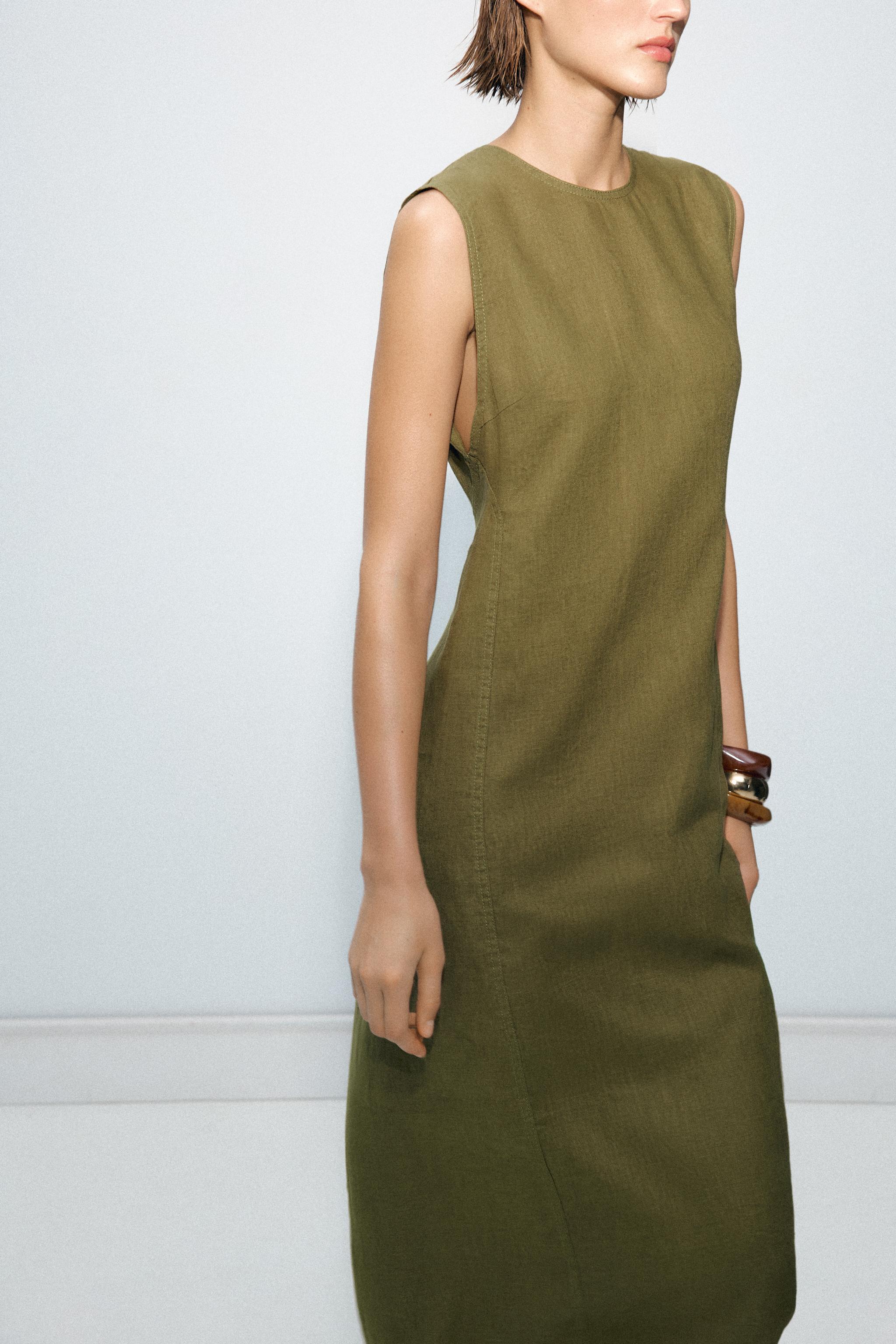 レディースグリーンドレスワンピース | ZARA 日本 レディースグリーンドレスワンピース | ZARA 日本