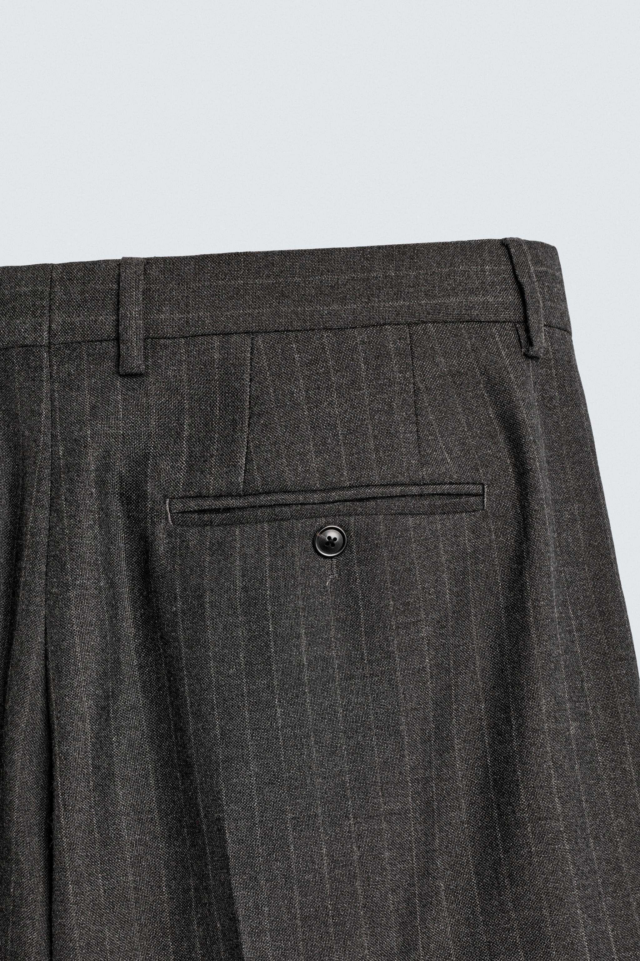 PINSTRIPE SUIT PANTS