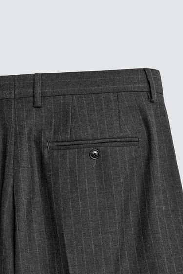 PANTALON DE COSTUME À RAYURES - Gris anthracite de Zara - Image 7