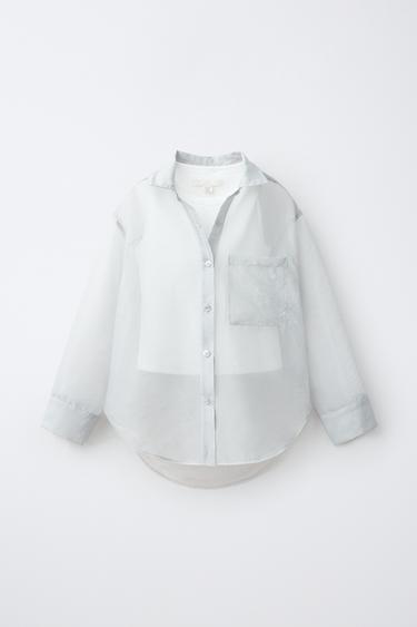 SHIRT AND T-SHIRT PACK - Pearl grey by Zara