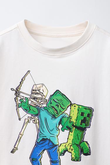 T-SHIRT IMPRIMÉ MINECRAFT © MOJANG AB. ™ - Écru clair de Zara - Image 2