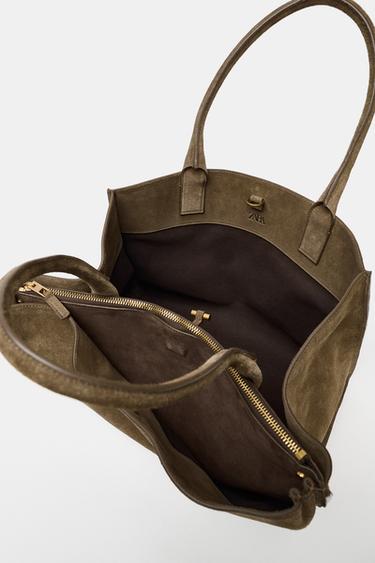 SAC MAXI CITY CUIR - Gris taupe de Zara - Image 8