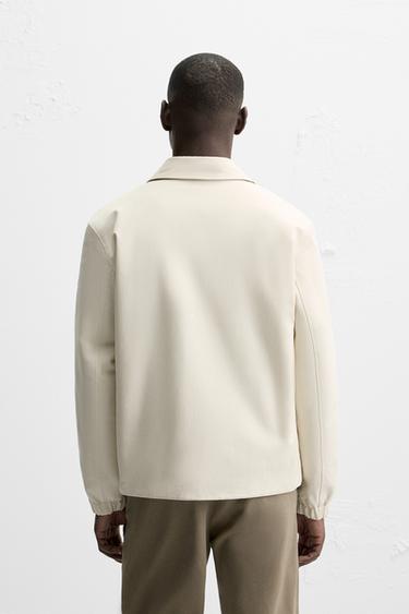 VISCOSE BLEND JACKET - Oyster-white by Zara - Image 2