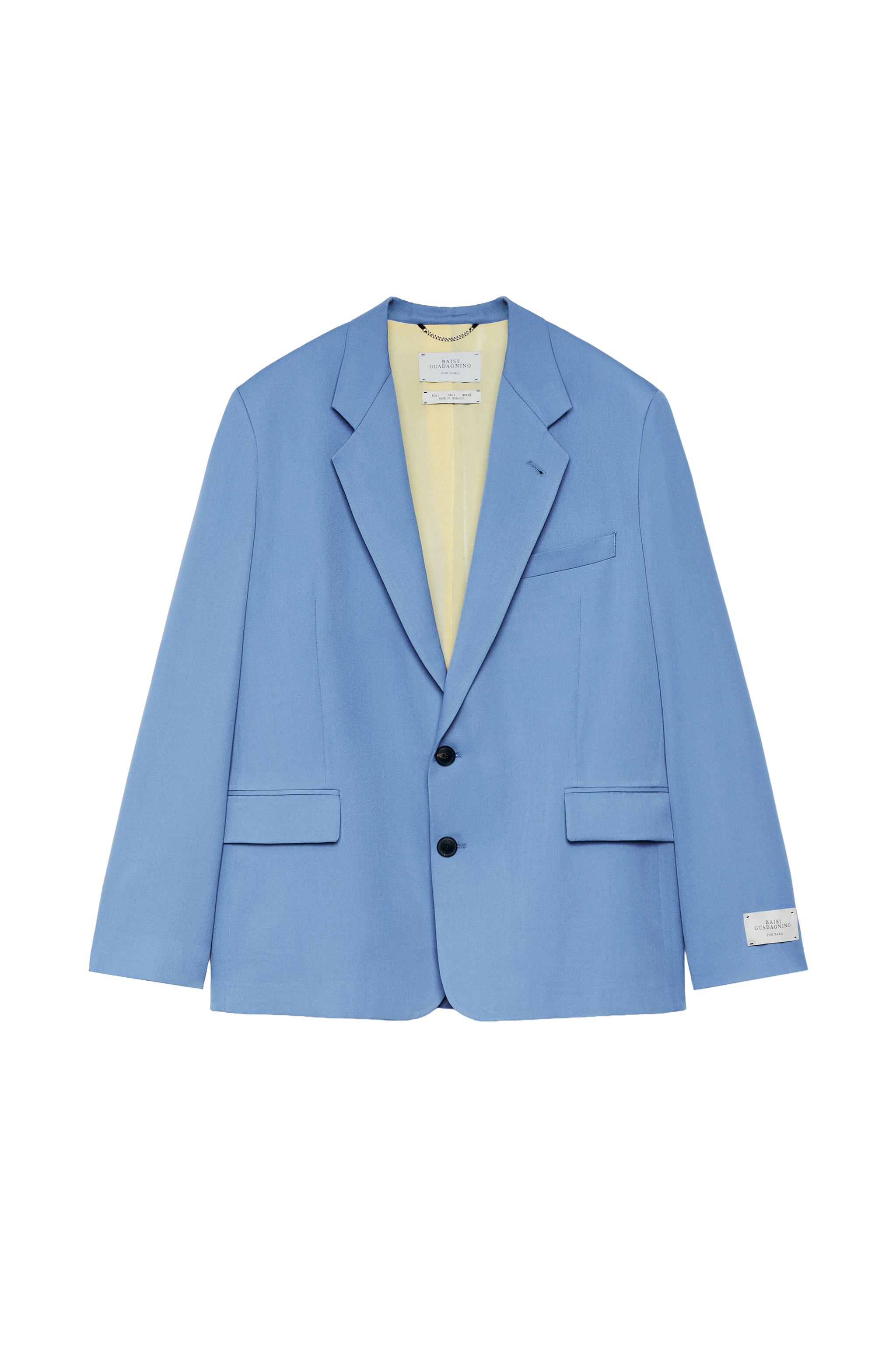 CONTRAST RELAXED FIT SUIT BLAZER
