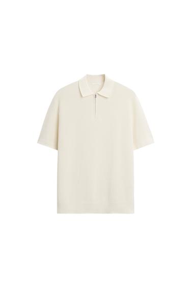 PEARL KNIT POLO SHIRT WITH ZIP
