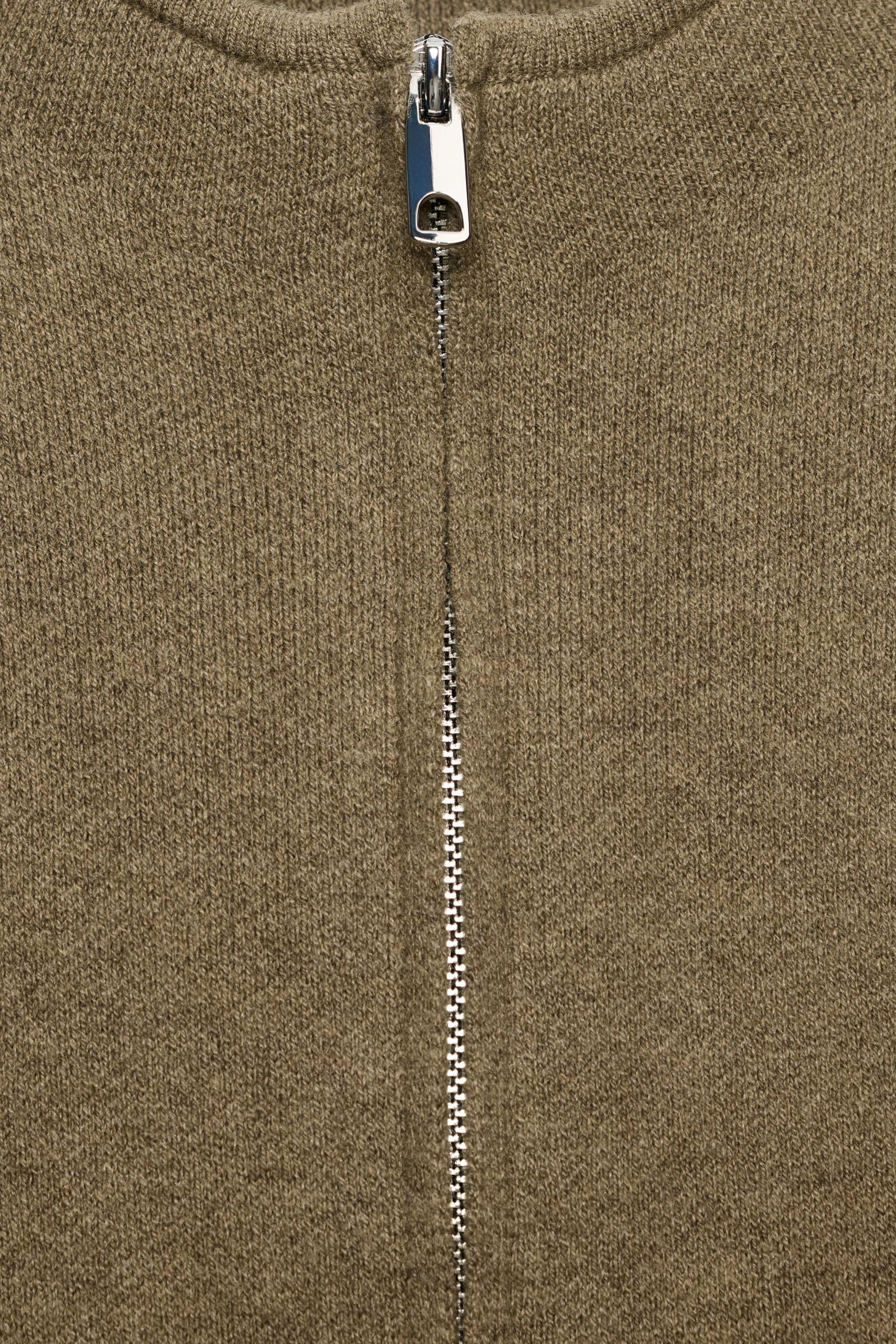 ELASTIC HEM CARDIGAN