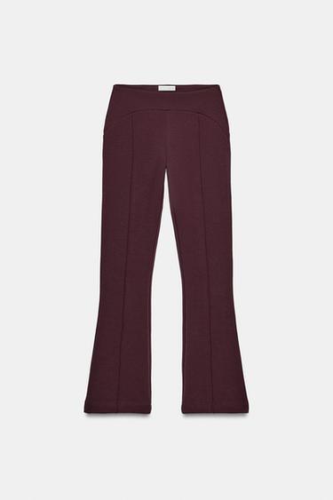 PANTALÓN INTERLOCK FLARE NERVIO - Vino de Zara