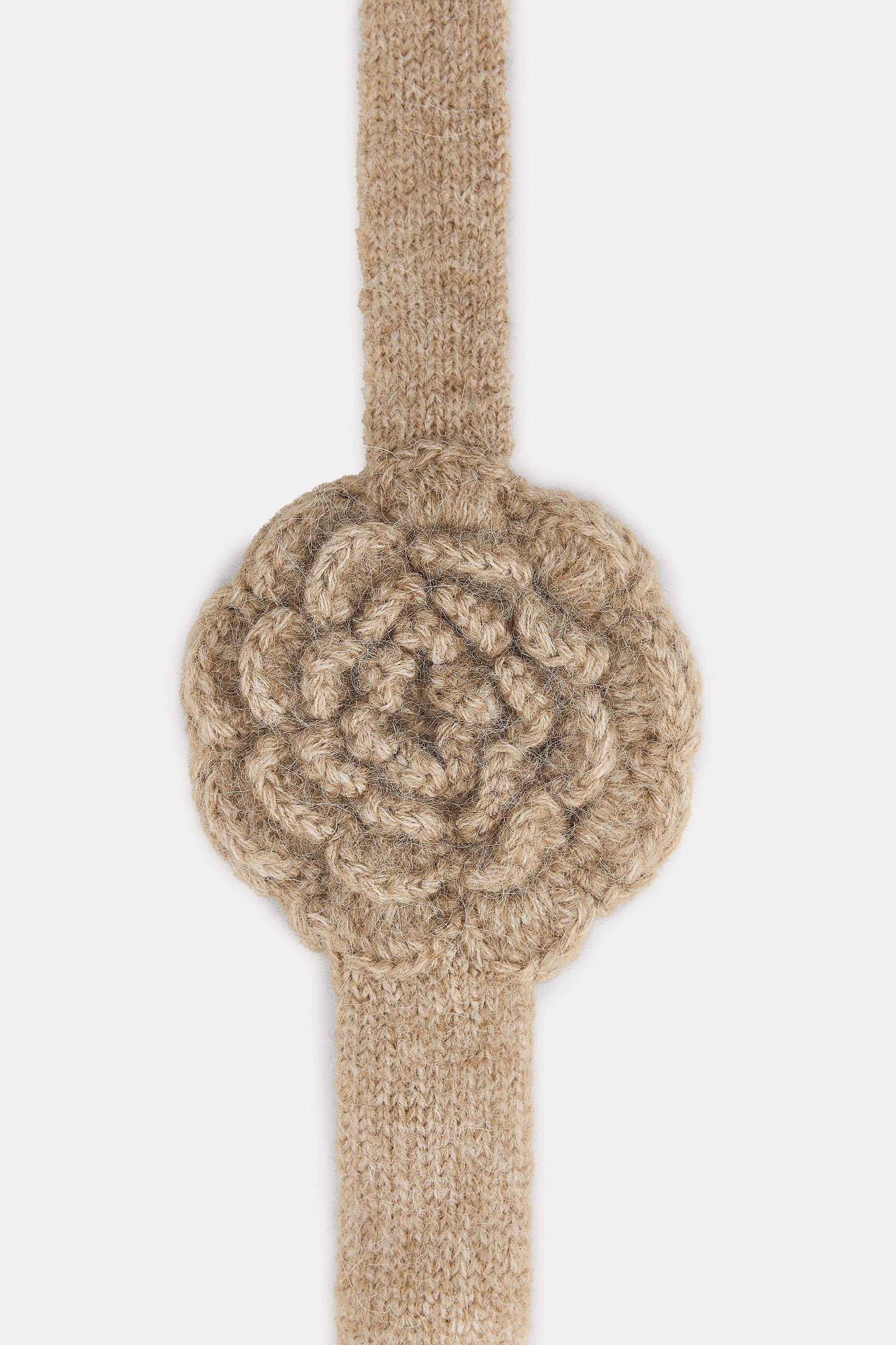 CROCHET KNIT TIE EAR MUFFS