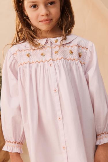 LIMITED EDITION EMBROIDERED DRESS - Light mauve by Zara - Image 1