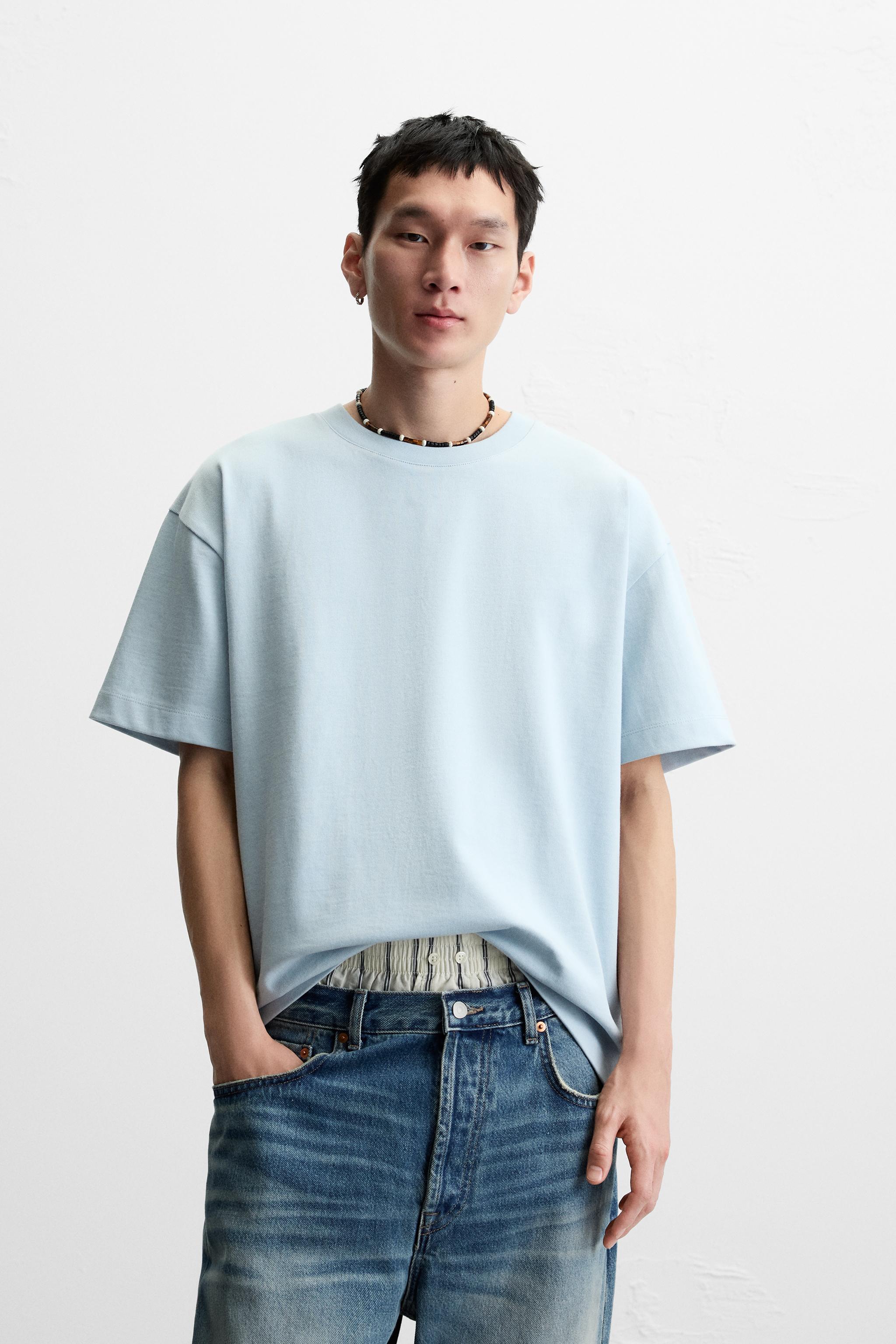 国内発送【ZARA】ベーシックヘビーウェイトTシャツ ベーシックヘビーウェイトTシャツ - ホワイト | ZARA Japan / 日本