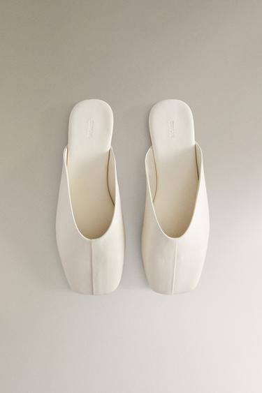 MULES CUIR - Blanc de Zara - Image 2