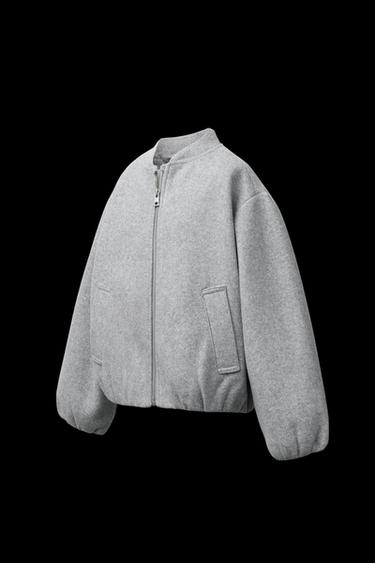 SOFT-BOMBERJACKE - Hellgrau von Zara