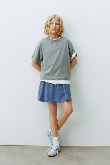 SKATER BROEKROK - Blauw van Zara