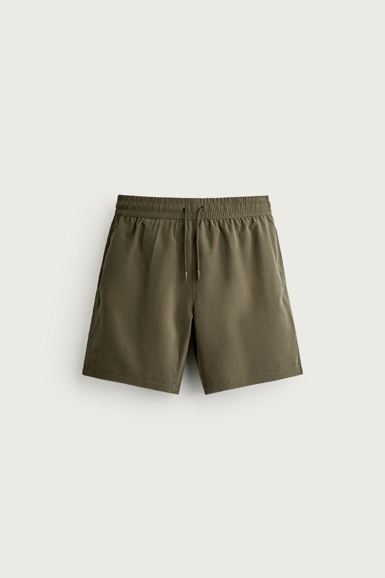 SOFT LONG SWIMSUIT — Khaki