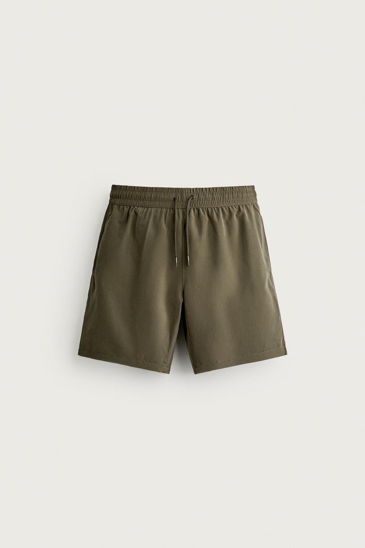 SOFT LONG SWIMSUIT — Khaki