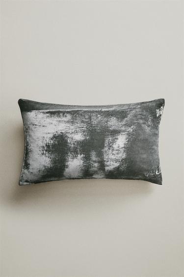 VELVET CUSHION COVER - Silver by Zara