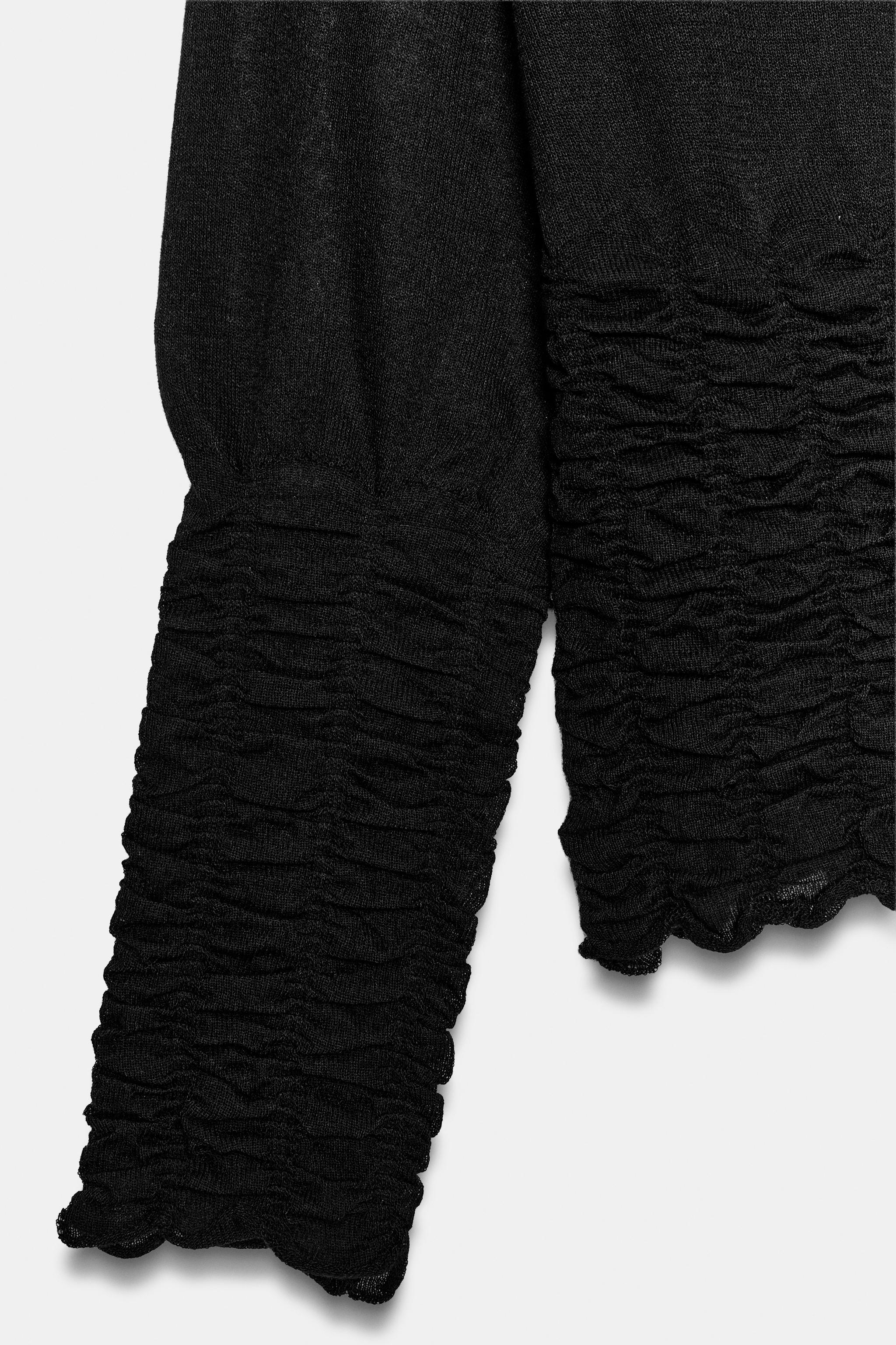 Женские свитеры Zara HONEYCOMB COMBINATION KNIT JUMPER — фото 9