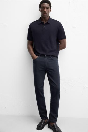 SLIM FIT JEANS - Navy blue by Zara