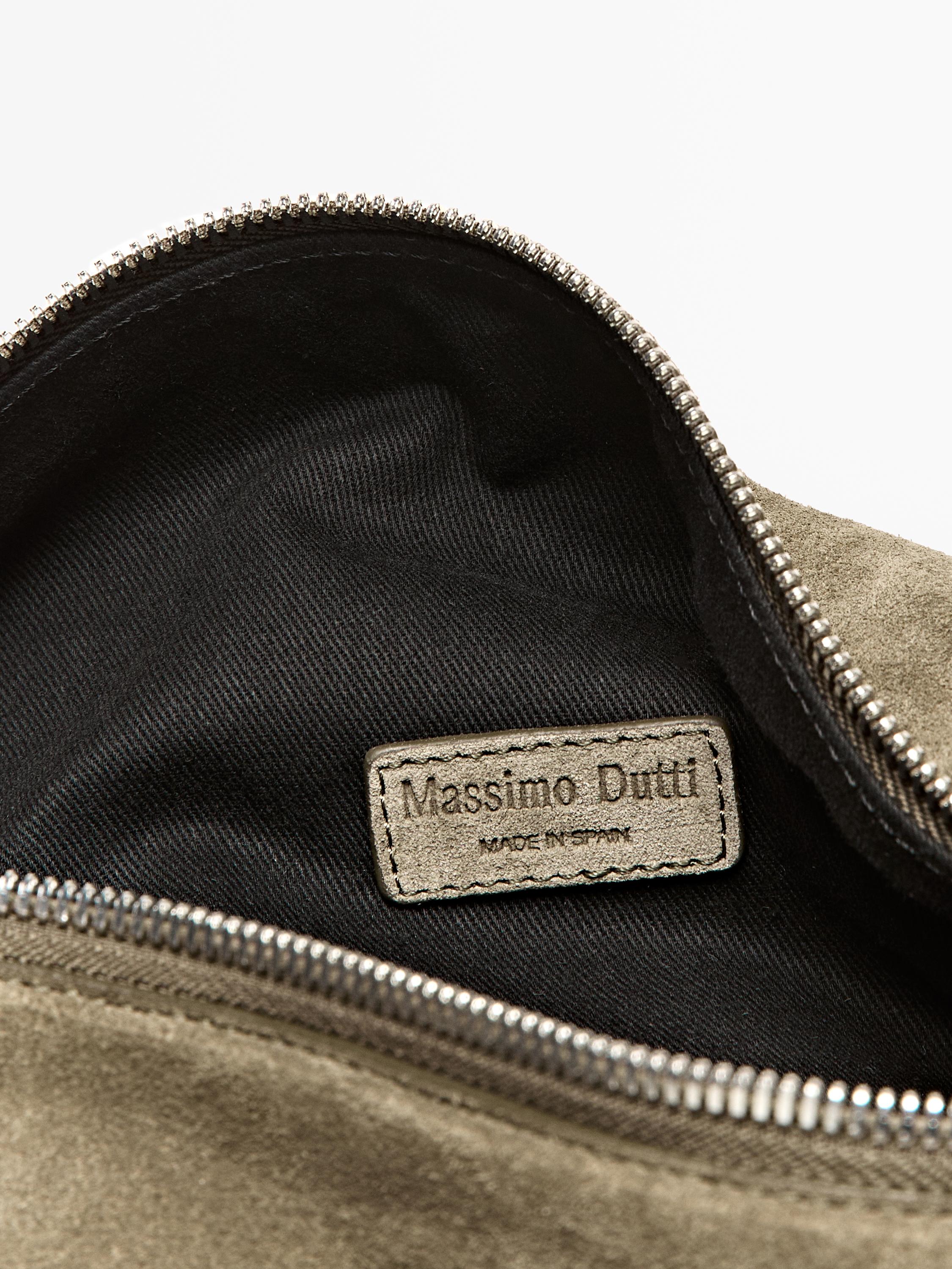 Split leather west satchel bag
