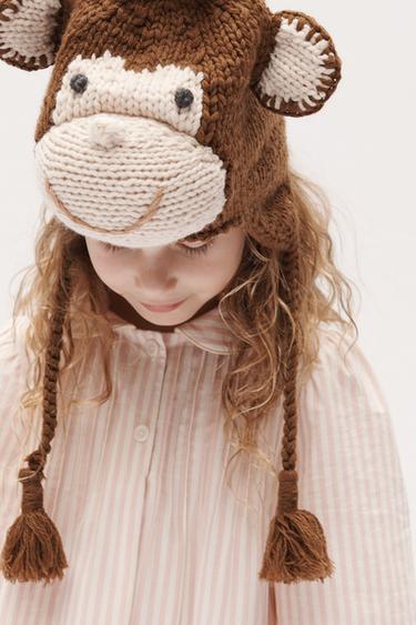 MÜTZE AFFE 100% WOLLE LIMITED EDITION - Braun von Zara - Bild 0