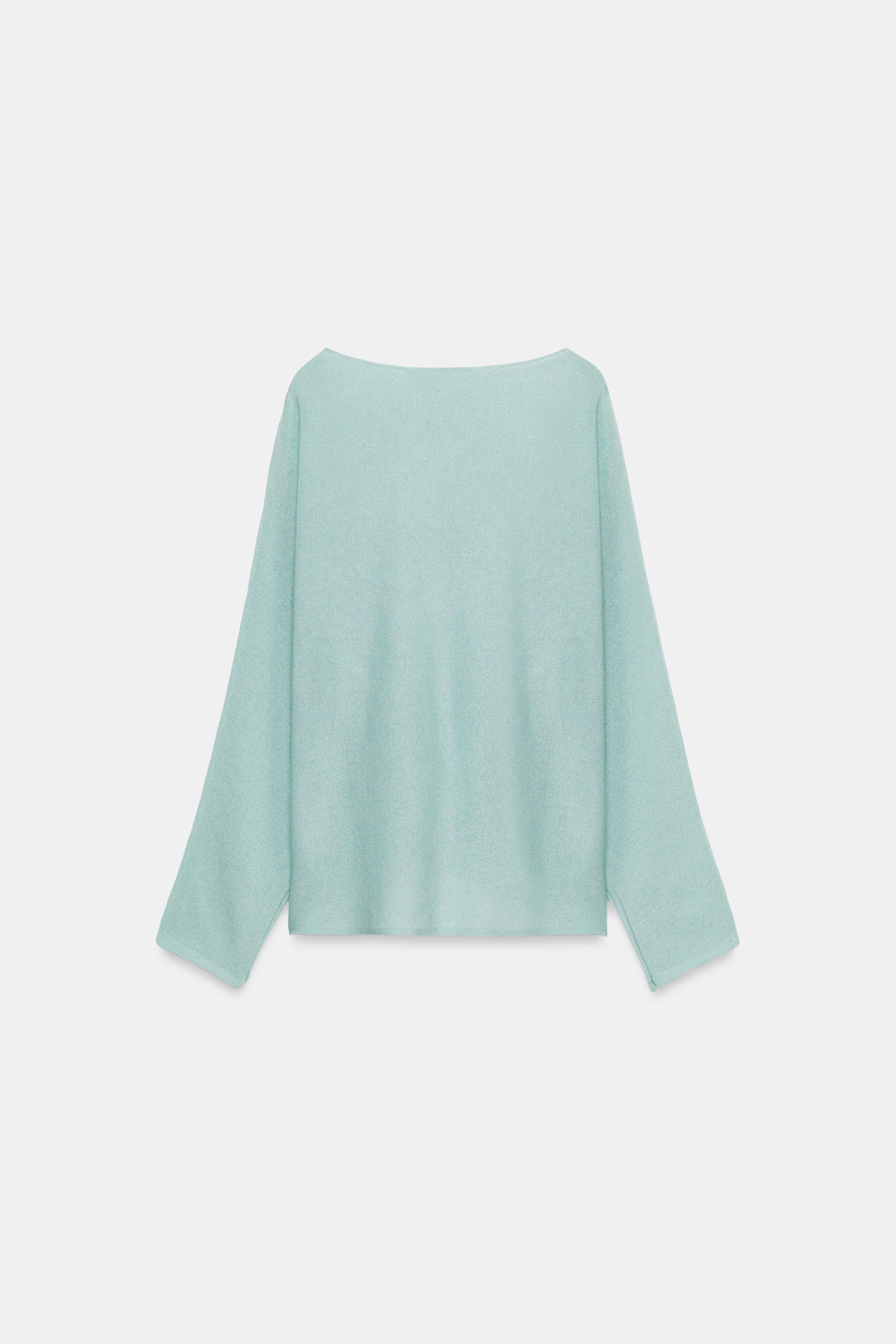 Женские свитеры Zara KNIT JUMPER WITH SLIT SLEEVES — фото 6