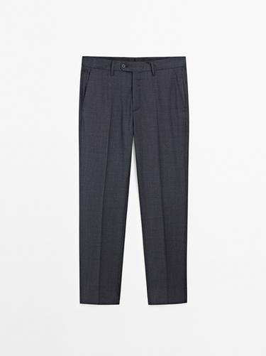 Zara 100% wool suit trousers - Navy blue