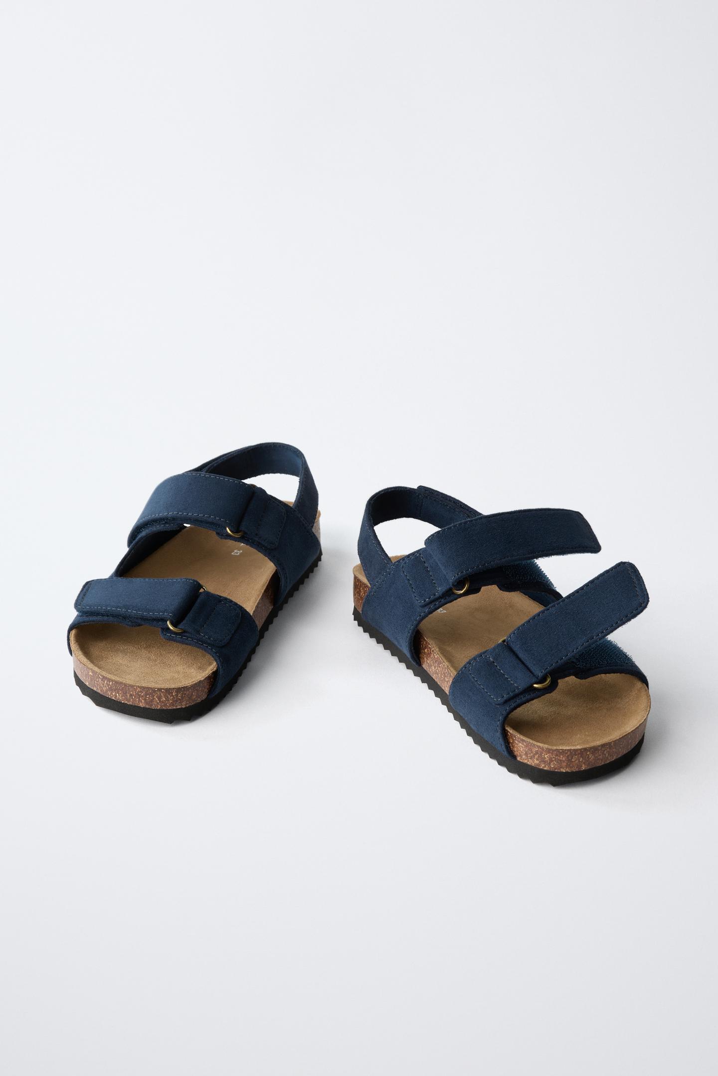 Детские сандалии Zara Strappy, цвет: Тёмно-синий — фото 3