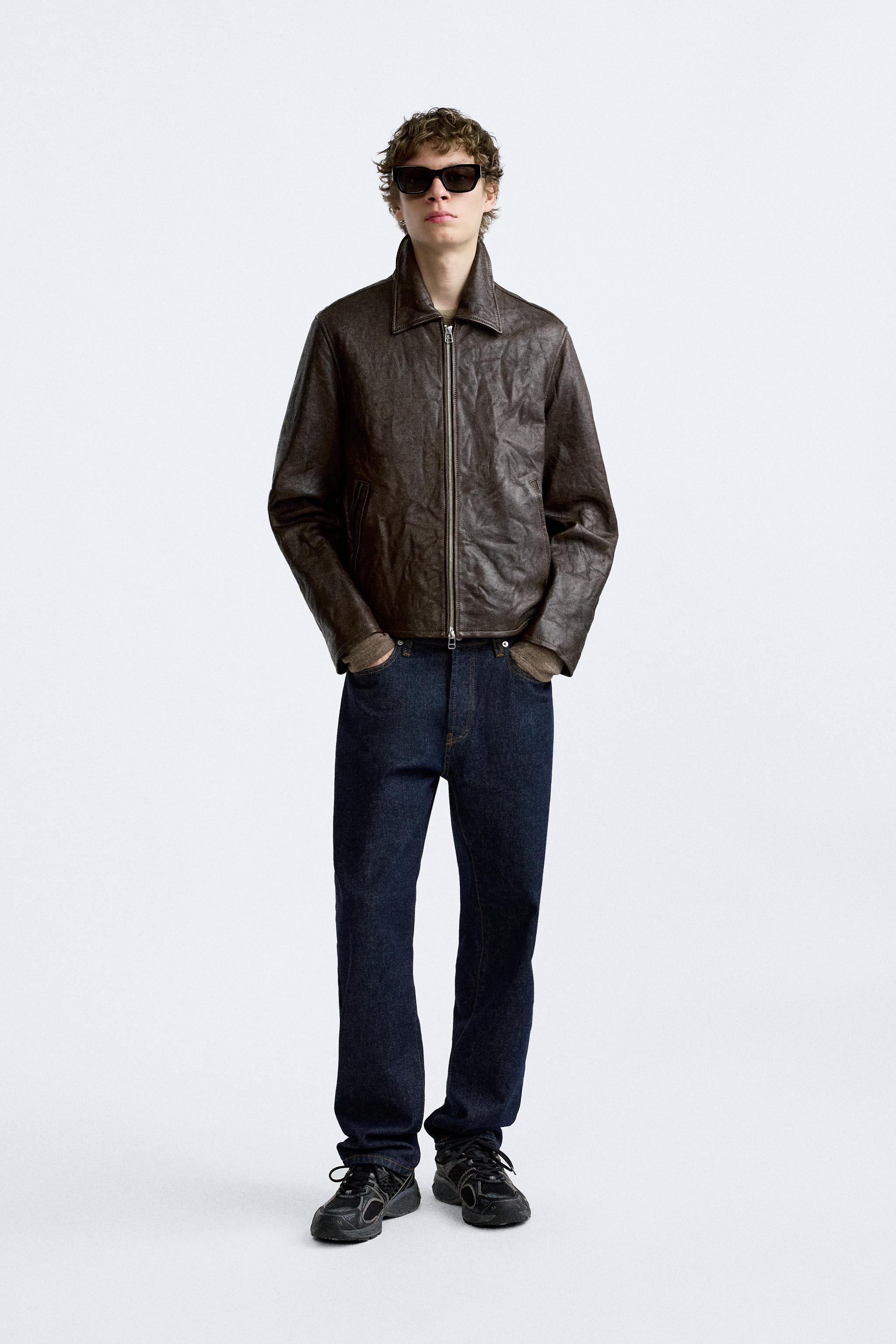 Men's Leather Jackets and Coats | Explore our New Arrivals | ZARA 