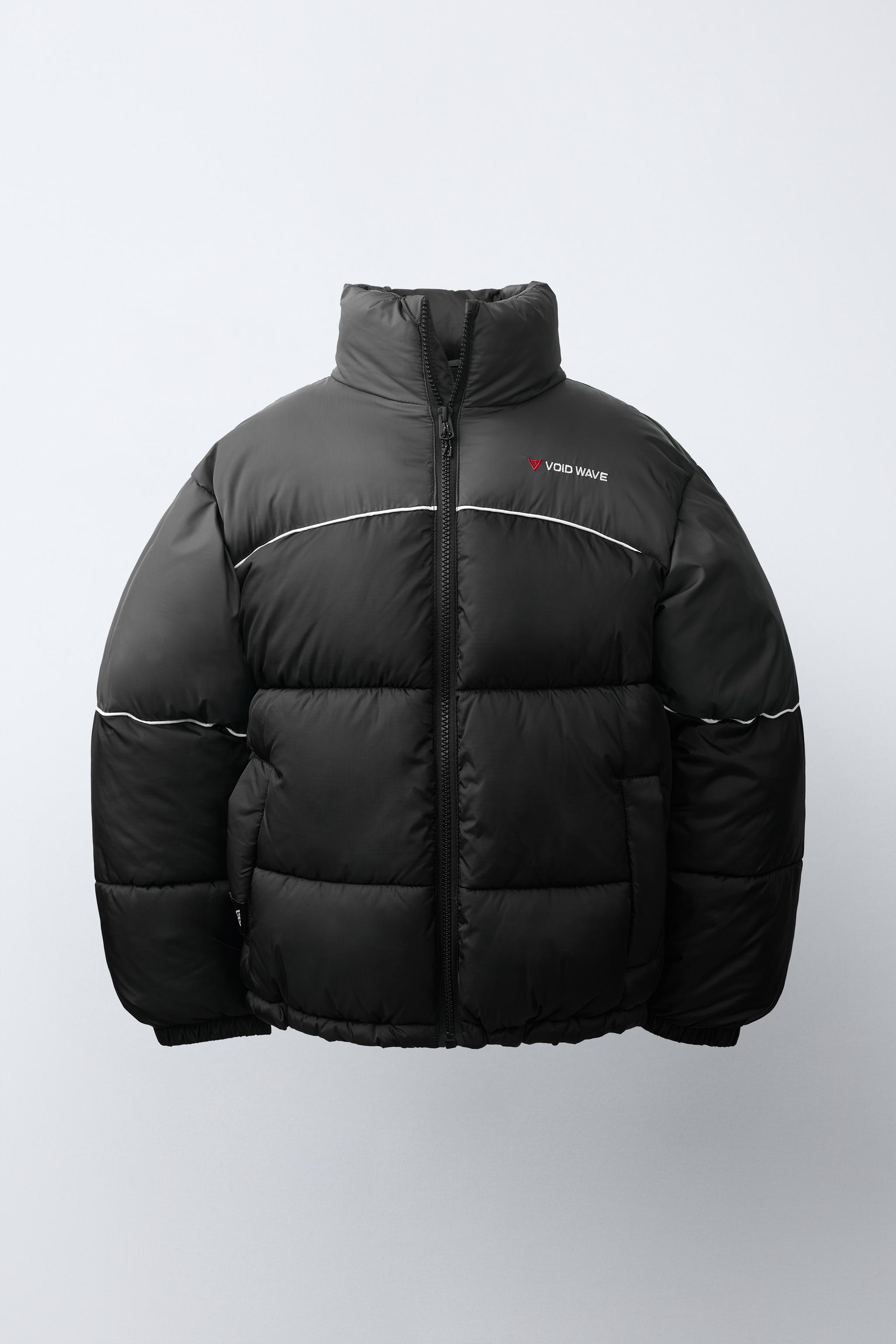 コントラスト 撥水加工入りパフジャケット - ブラック | ZARA Japan / 日本