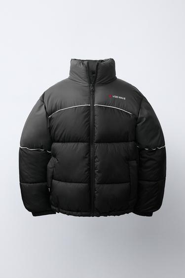 СТЬОБАНА КУРТКА WATER REPELLENT З КОНТРАСТНИМИ ДЕТАЛЯМИ - Чорний Zara