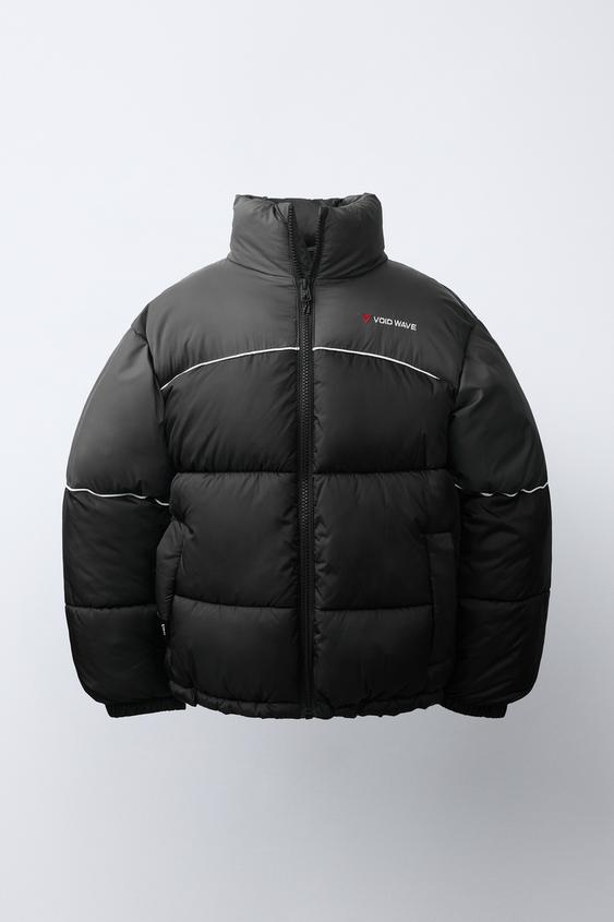 CAZADORA ACOLCHADA CONTRASTE WATER REPELLENT - Negro de Zara - Imagen 0