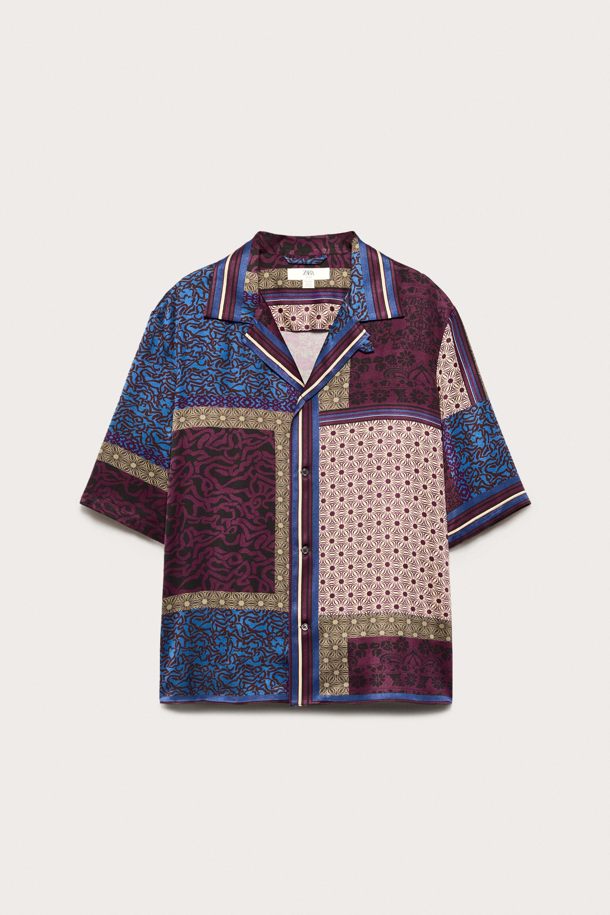 LIMITED EDITION COMBINED PRINT FLOWY SHIRT